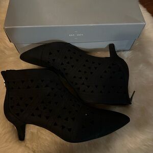Rockport Black Perforated Ankle Booties